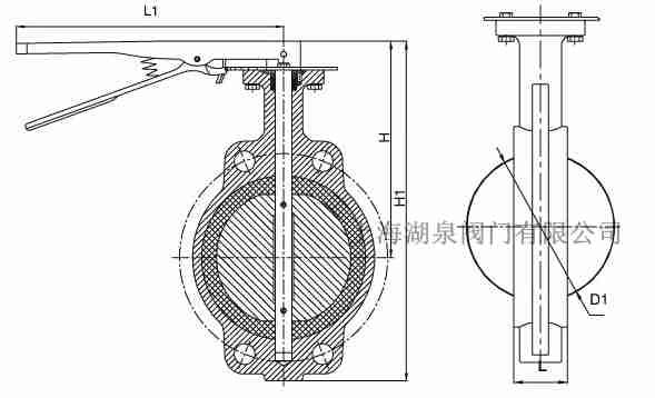 D373H dn400對(duì)夾式硬密封蝶閥