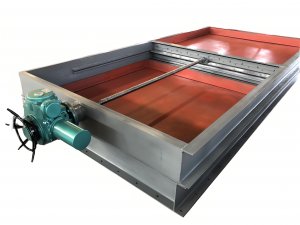 電動雨水排口閘板閥，電動污泥水溝閘板