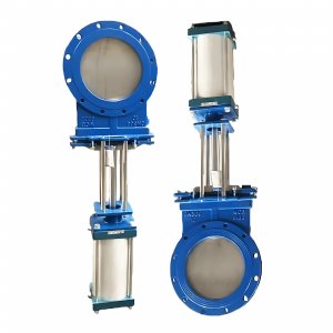 氣動刀閘閥：PZ673Y-16C，DN250，介質(zhì)灰渣混